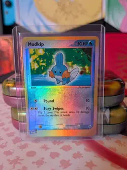 Pokemon TCG Mudkip Reverse Holo Card 60/109 EX Ruby & Sapphire 2003 LP E Reader - Image 1