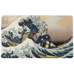 Gyarados Giant Wave Custom Pokemon Playmat Card Gaming 23X 14 - Large Mouse Pad - Image 1