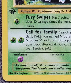1st Edition Nidoran - Jungle - #57/64 - Vintage Pokemon Card 1999 WOTC - Image 5