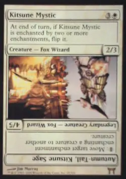 Kitsune Mystic // Autumn-Tail, Kitsune Sage - Champions of Kamigawa: #28 Nm R239 - Image 1