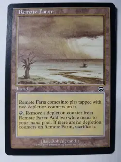 Remote Farm NM/M Mercadian Masques White Depletion Land Magic MTG #323 - Image 1