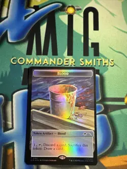 JAWS BLOOD Token ✨ Borderless Rainbow 🌈 FOIL ✨ MTG NM Secret Lair (2180) - Image 1