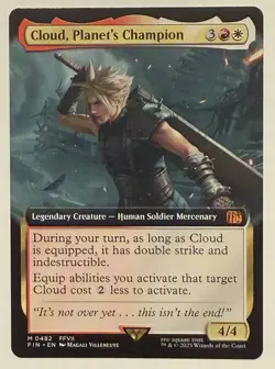 Cloud, Planet's Champion Extended Art - Mythic - Final Fantasy MTG - Image 1