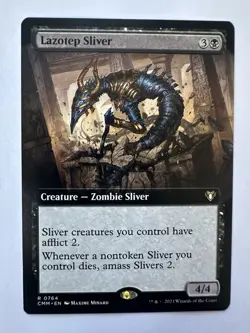 MTG Lazotep Sliver (Extended Art) | NM | Commander Masters CMM #764 - Image 1