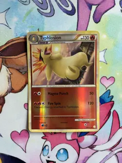 Pokemon TCG Typhlosion 32/123 HeartGold & SoulSilver Reverse Holo LP - Image 1