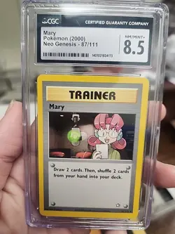 Neo Genesis Trainer Mary 87/111 Rare Pokemon TCG Card CGC 8.5 NM/MINT+ - Image 1