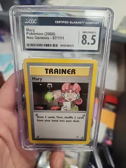 Neo Genesis Trainer Mary 87/111 Rare Pokemon TCG Card CGC 8.5 NM/MINT+ - Image 2