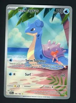 Pokemon TCG Misty's Lapras Destined Rivals 194/182 Illustration Rare - Image 1