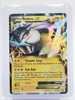 RAIKOU EX 2012 POKEMON BLACK & WHITE DARK EXPLORERS RARE 38/108 Q0107 - Image 1