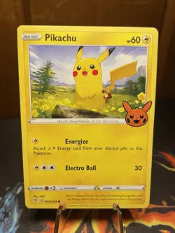 Pikachu 49/203 - 2022 Trick or Trade BOOster - Pokemon TCG - PACK FRESH MINT - Image 1