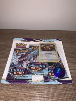2021 Pokemon Chilling Reign 3 Pack Blister [Eevee] SEALED - Image 1