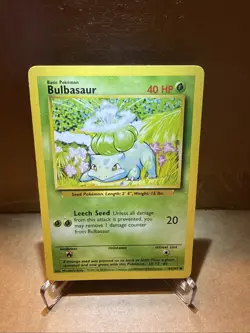 Pokemon TCG Bulbasaur Base Set 44/102 Regular Unlimited Common LP/NM - Image 1