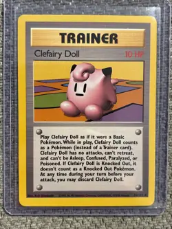 Pokemon TCG Clefairy Doll Base Set Trainer 70/102 Unlimited Rare - Image 1