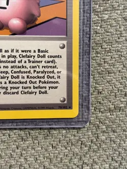 Pokemon TCG Clefairy Doll Base Set Trainer 70/102 Unlimited Rare - Image 2