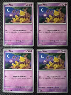 4x Abra | Mega Evolution | 054/132 NM | Common | Pokemon TCG Playset - Image 1