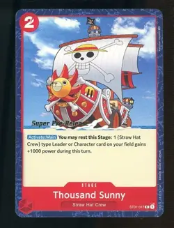 Auction #2 One Piece EN ST01-017 Super Pre-Release Thousand Sunny - Image 1