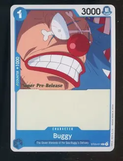 Auction #3 One Piece EN ST03-011 Super Pre-Release Buggy - Image 1