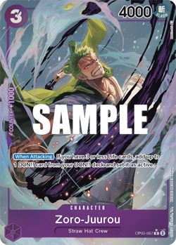 OP05-067 One Piece CCG ZORO- JUUROU Awakening of the New Era Alt Art PSA 10 - Image 5