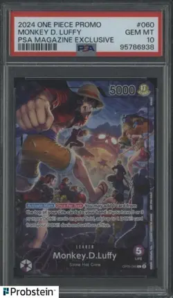 2024 One Piece Promo PSA Magazine Exclusive #060 Monkey D. Luffy PSA 10 GEM MINT - Image 1