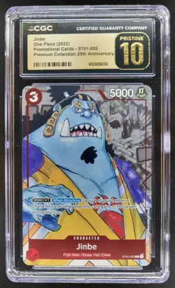 2022 ONE PIECE CCG JINBE 25TH ANNIVERSARY ST01-005 CGC 10 PRISTINE D PT - Image 1
