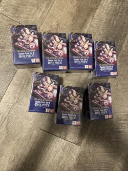 (7) ONE PIECE TCG Double Pack Set 9 The Azure Sea's Seven FACTORY SEALED NEW! - Image 1
