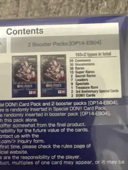 (7) ONE PIECE TCG Double Pack Set 9 The Azure Sea's Seven FACTORY SEALED NEW! - Image 3
