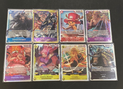Lot of (8) One Piece TCG Assorted Lot of OP-08 SR & SEC - Image 1