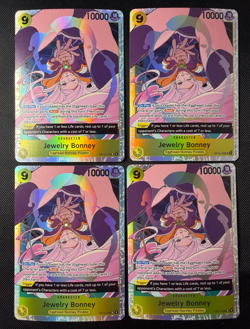 One Piece TCG Jewelry Bonney X4 SR OP13-108 English Playset NM - Image 1