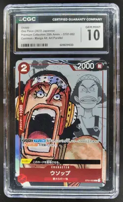 2022 ONE PIECE CCG JAPANESE USOPP MANGA ALT ART ST01-002 CGC 10 C PT - Image 1