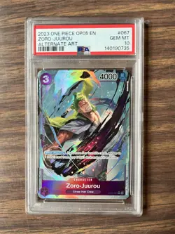 2023 ONE PIECE ENGLISH AWAKENING OF THE NEW ERA ALTERNATE ART ZORO-JUUROU PSA 10 - Image 1