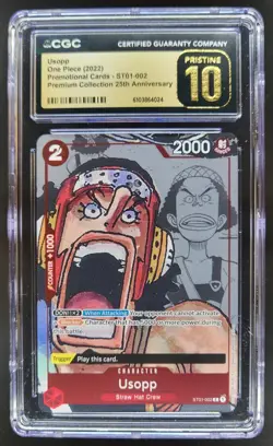 2022 ONE PIECE CCG USOPP MANGA ALTERNATE ART ST01-002 CGC 10 PRISTINE C PT - Image 1