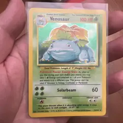 Pokemon TCG Venusaur Base Set Holo Unlimited Rare Card 15/102 LP/MP WOTC #C - Image 3