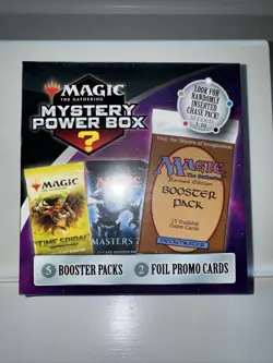 Magic The Gathering MTG Mystery Power Box Sealed 5 Booster Packs 2 Foil Promo - Image 1