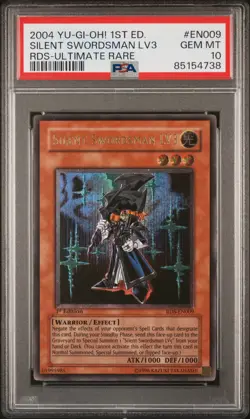 Silent Swordsman Lv3 RDS-EN009 1st Edition-ultimate Rare Yu-gi-oh PSA 10 *738 - Image 1