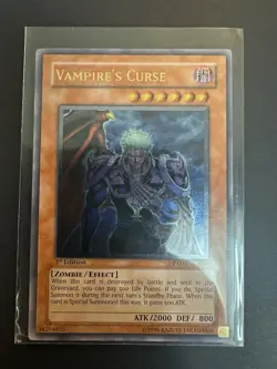 Yugioh Vampire's Curse PTDN-EN090 1st Edition Ultimate Rare Near Mint - Image 1