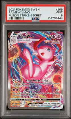 2021 POKEMON SWORD & SHIELD FUSION STRIKE SECRET #269 FULL ART/MEW VMAX PSA 9 - Image 1