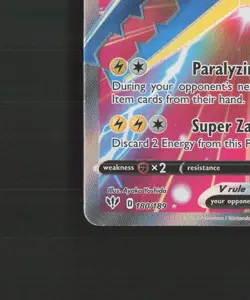 Vikavolt V 180/189 Darkness Ablaze Full Art Ultra Rare Holo Pokemon Card NM - Image 5