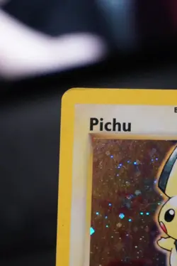 LP 1st Edition SWIRL Pichu Neo Genesis Holo Rare Pokemon Card TCG WOTC UK 12/111 - Image 3