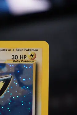 LP 1st Edition SWIRL Pichu Neo Genesis Holo Rare Pokemon Card TCG WOTC UK 12/111 - Image 4