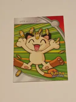 Meowth HV9 Topps Pokemon Series 2 #52 Heroes Villains Card Blue Logo - Image 1