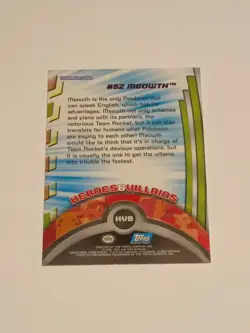 Meowth HV9 Topps Pokemon Series 2 #52 Heroes Villains Card Blue Logo - Image 2