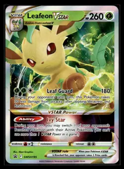 Pokemon SWSH: Sword & Shield Promo Cards Leafeon VSTAR Promo #SWSH195 - Image 1