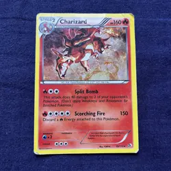 Charizard 19/113 Legendary Treasures Cosmos Holo Pokemon TCG Card Heavily Played - Image 2
