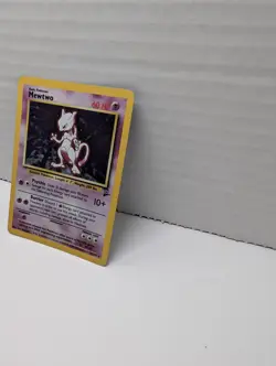Pokemon Mewtwo Holo Rare Base Set 2 10/130 2000 English TCG Card - Image 2