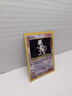Pokemon Mewtwo Holo Rare Base Set 2 10/130 2000 English TCG Card - Image 3