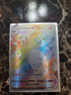 Pokemon TCG Champions Path Rainbow Charizard VMAX Secret Rare Card 74/73 - Image 1