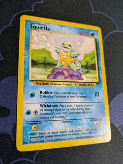 Squirtle 63/102 Base Set Pokemon Card TCG WOTC Pokemon Trading Card Game NM - Image 3