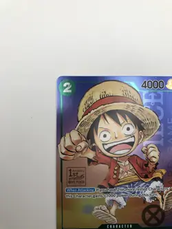 Monkey D Luffy P-037 1st Anniversary Tournament STAMP Promo Holo One Piece Card - Image 5