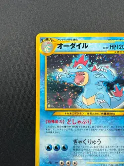 [NM] Feraligatr Pokemon Card Japanese No.160 Neo Premium File Vintage Holo 19J3 - Image 4