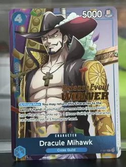Dracule Mihawk (OP11 Release Event Winner) P-081 One Piece Promotion Cards Foil - Image 2